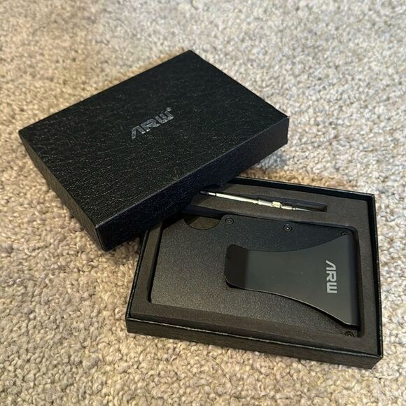 Men’s Black Compact Wallet - RFID blocking NEW - Picture 2 of 7